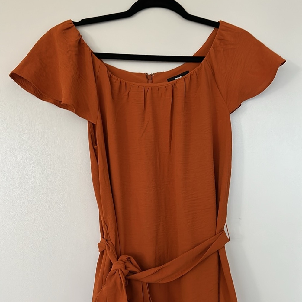 DKNY Flutter Sleeve Dress in Rust, 6, NWOT